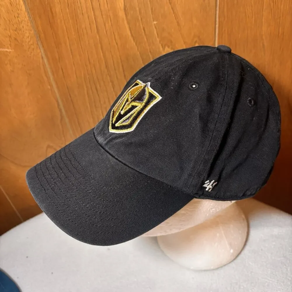 Vegas Golden Knights Hat 47 Brand Black Strapback NHL Hockey Cap OSFA
